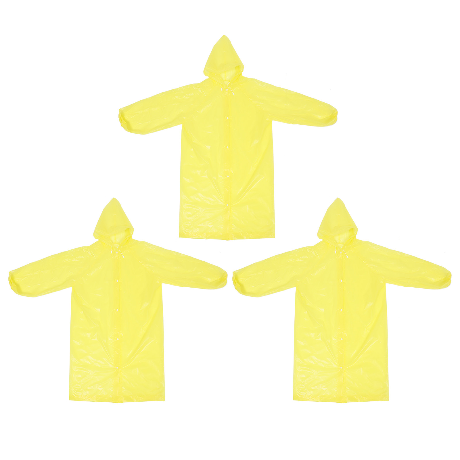 3Pcs Hooded Rain Ponchos Tear  - Emergency Poncho Rain 评论和价格